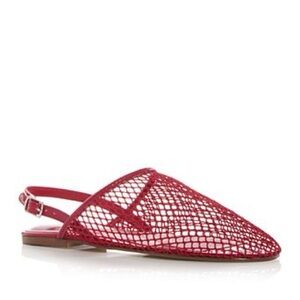 Aqua Red Mesh Slingback Sandals